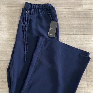 Jessica Simpson Wide Leg Trouser Pant - Navy Blue